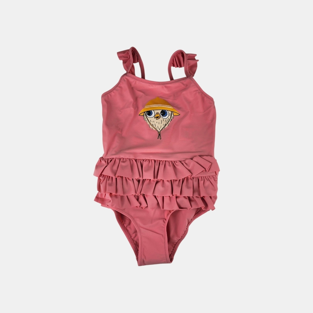 Mini Rodini Pink Ruffled One Piece Swimsuit